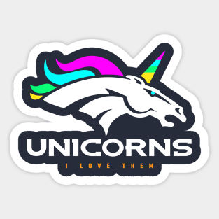 I Love Unicorns Sticker